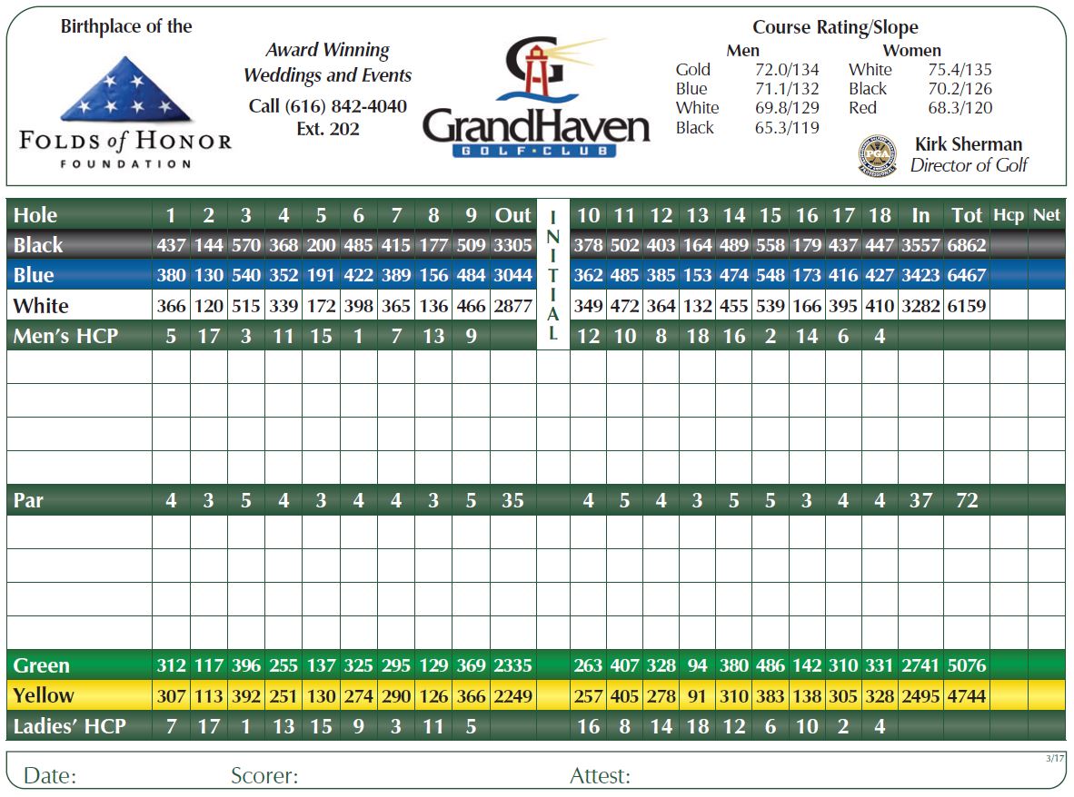 Course Overview - Grand Haven Golf ClubGrand Haven Golf Club